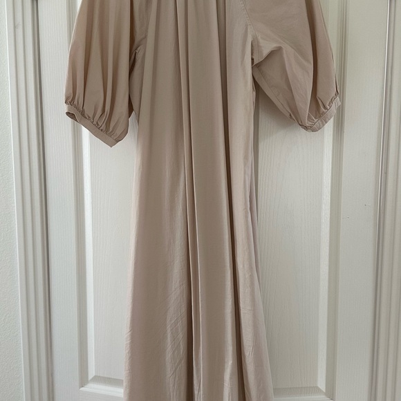 Staud beige button down midi/maxi dress L - Picture 6 of 6
